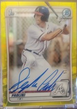 2020 - Chrome Prospects Autographs Stephen Paolini #CPA-SP Yellow Refractor /75 