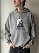 Vintage GAP Athletic Classic Men s Gray Fleece Pullover Hoodie Graphic Logo