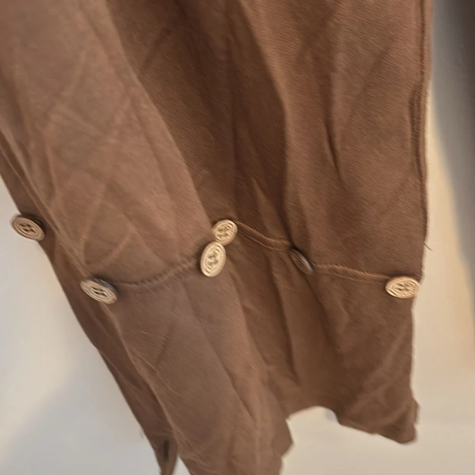 Onque casuals Brown Wide-Leg Pants with Button Detail nwt size xl - Image 2 of 4