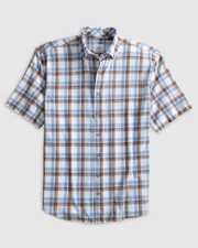 johnnie-O Hangin Out Short Sleeve Button Up Shirt - Bennett Havana Size XL
