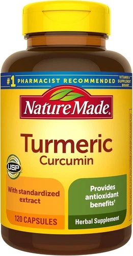 Nature Made Turmeric Curcumin 500 mg Capsules Herbal Supplements 120 Each