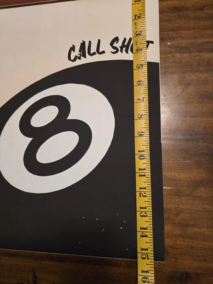 Lot of 3 art prints billiard-themed designs "LUCKY" "CHILL" "CALL SHOT" - Image 2 of 3