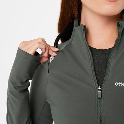 Figs On-Shift ContourKnit Womans Jacket  Green XL Medical / Nursing