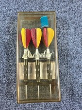 Vintage Accudart 609-19 Steel Tip Darts 19g Set w/ Case  Unicorn England