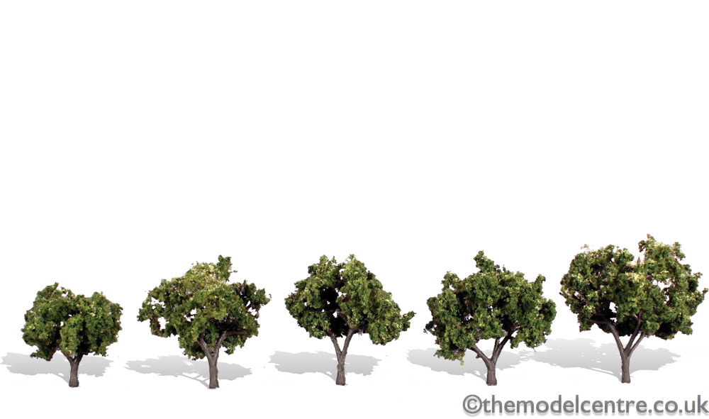TR3502 Woodland Scenics Sun Kissed Trees 5 pack 1 1/4""-2"" Ready Made Trees TMC