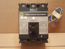 New, SQUARE D, FAL36070 1212 Thermal-Magnetic Circuit Breaker, 3 pole unit, 70A