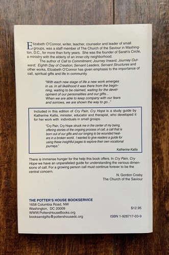 Cry Pain, Cry Hope: A Guide to the Dimensions of Call by Elizabeth O'Connor P/B - Picture 2 of 7