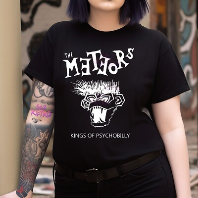 METEORS Tシャツ サイコビリー ロカビリー ネオロカ パンク The Meteors Rockabilly, Psychobilly Band T-Shirt Black S-3XL