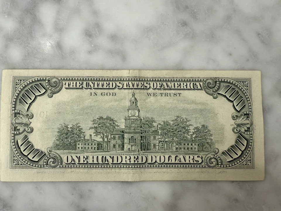 RARE Uncirculated $100 bill with STAR note, Series 1990 District 10, Kansas City - Image 2 of 3