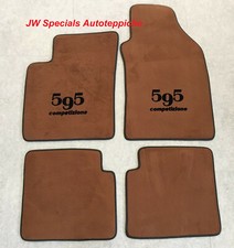 Tapis de Voiture Sol pour Fiat 500 Abarth 595 Competizione Cognac Nubuk 4teilig