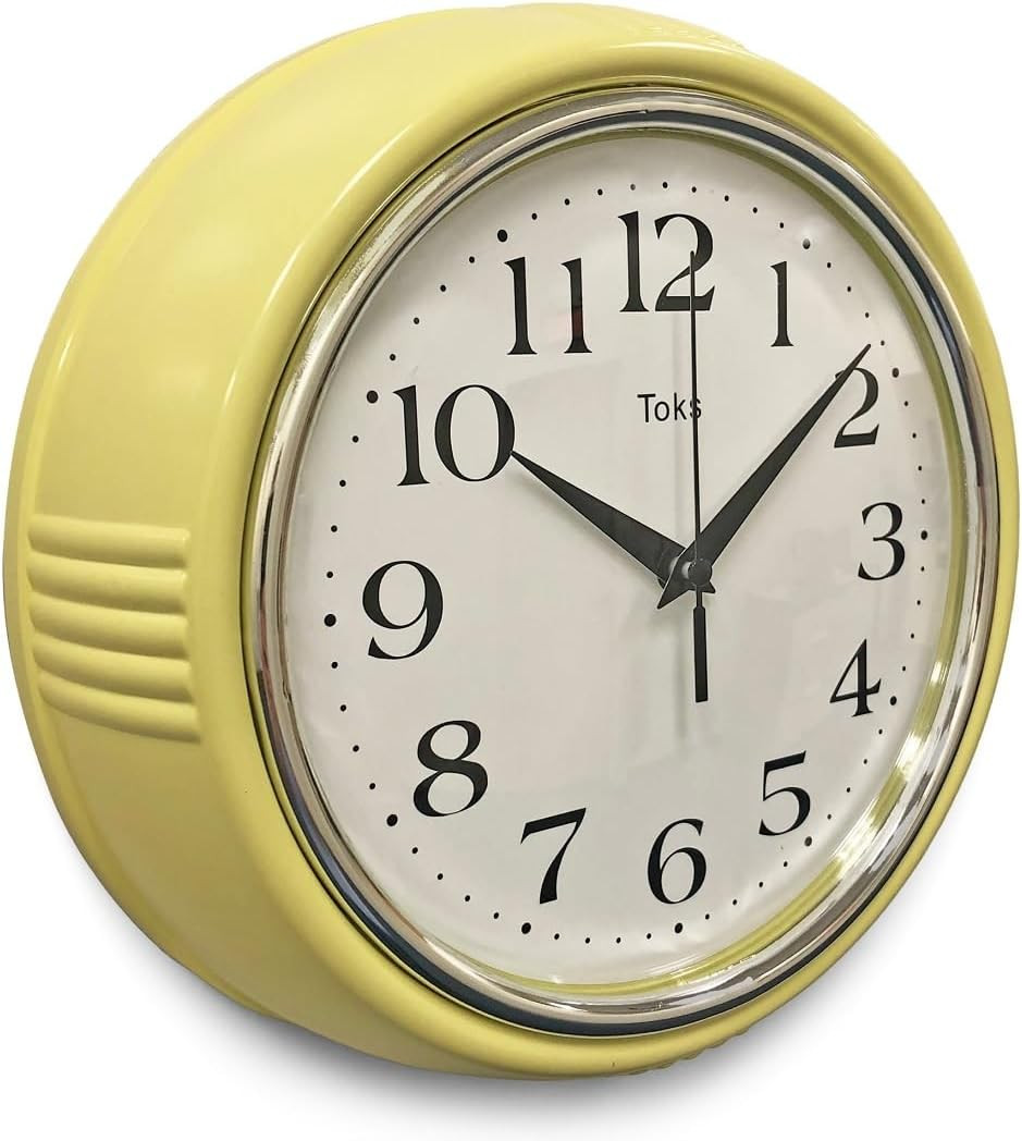 Vintage Wall Clock 9.5 Inch Silent Non Ticking Battery Opera