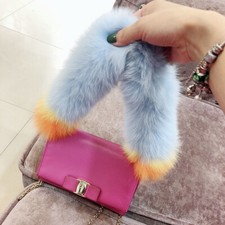 Real Fox Fur Handbag Purse Strap Shoulder Strap Crossbody Bag Accessories