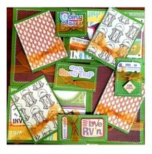 Sewn Premade Scrapbook Page/Sewn Mat Set - 12 pieces: RV Road Trip