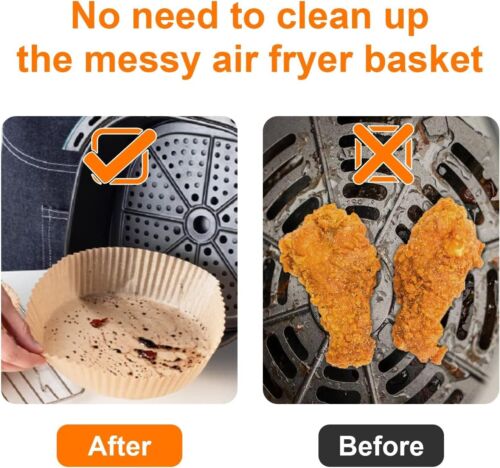 Air Fryer Liners for Ninja Air Fryer, 100 Pcs Air Fryer Disposable Paper Liner A - Picture 4 of 21