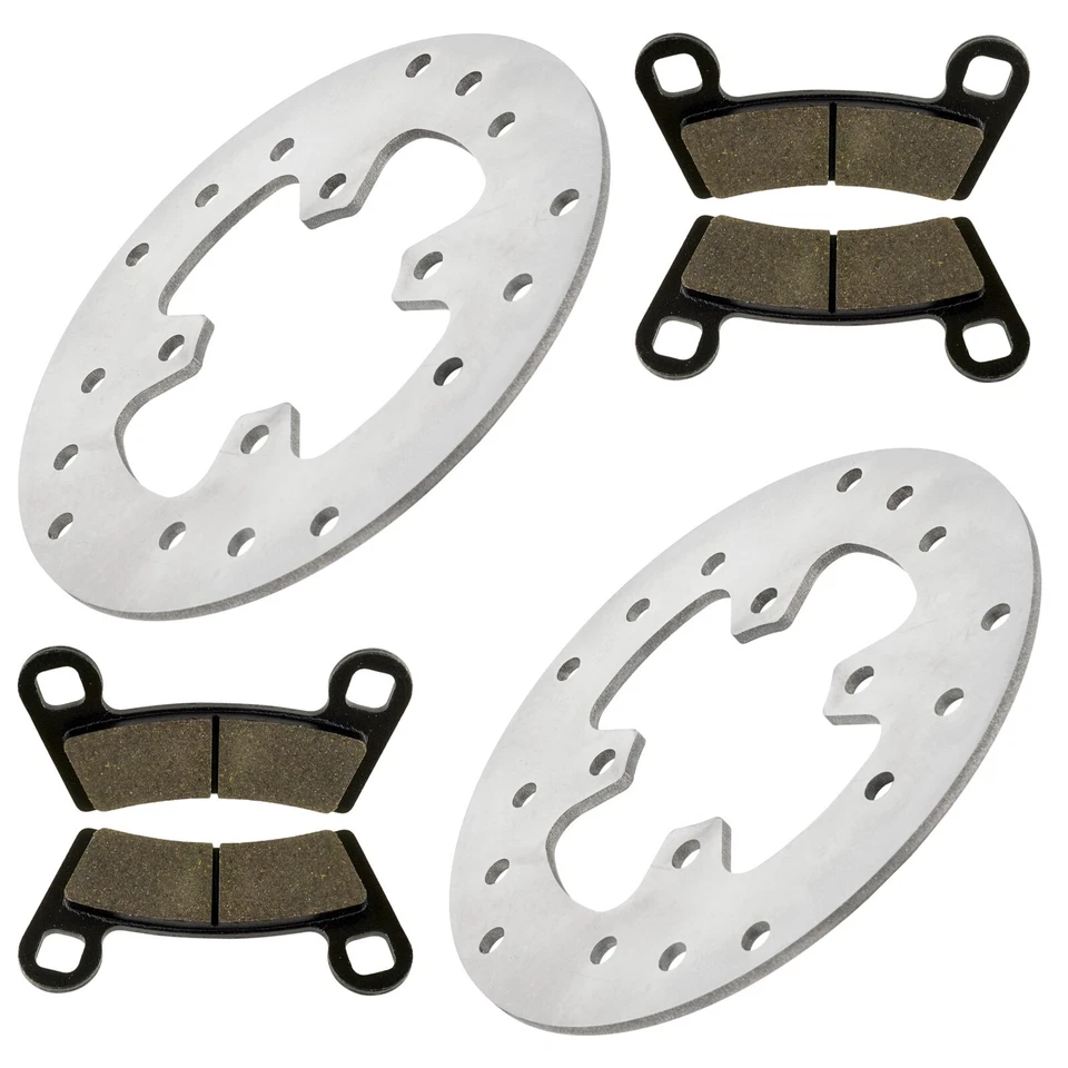 Rotor de disco de freno delantero izquierdo y derecho con pastillas para Polaris Outlaw 525 2007-2011 Foto 4 de 4