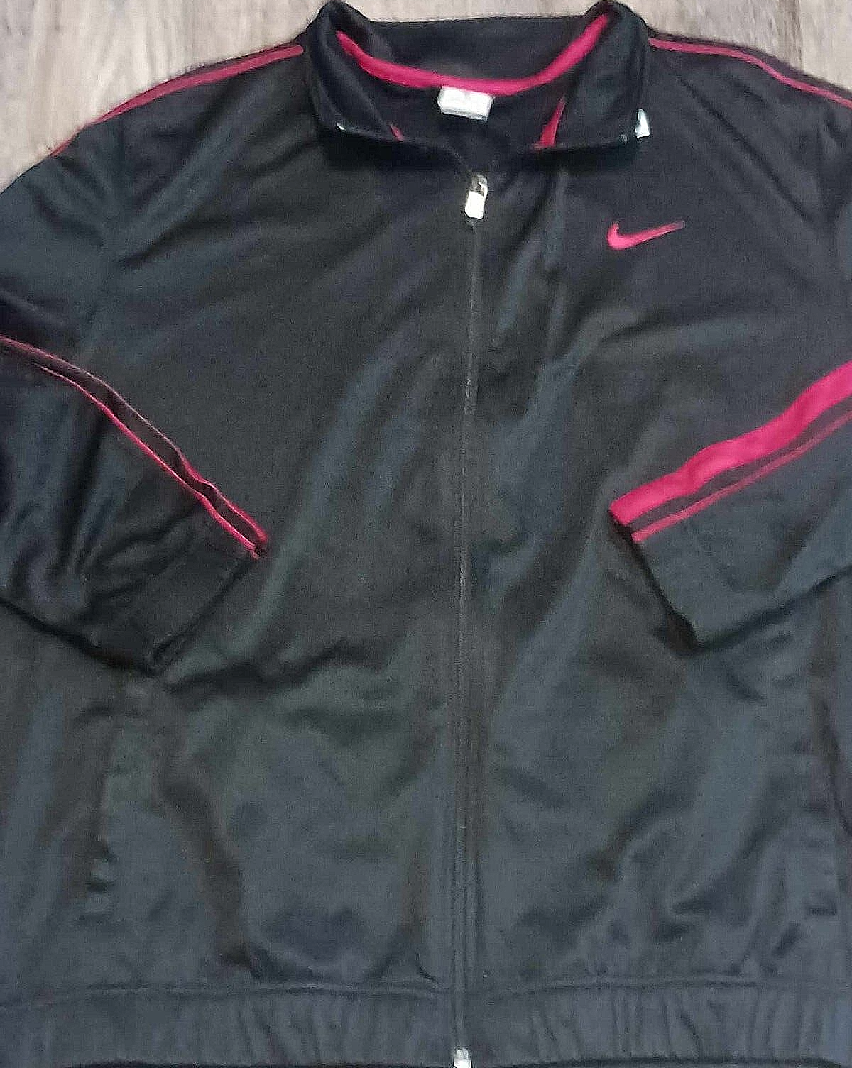 SACAI X NIKE Nike Track Jacket Cappotto Uomo XL Nero con Striscia Rossa Manica Lunga Full Zip Sport