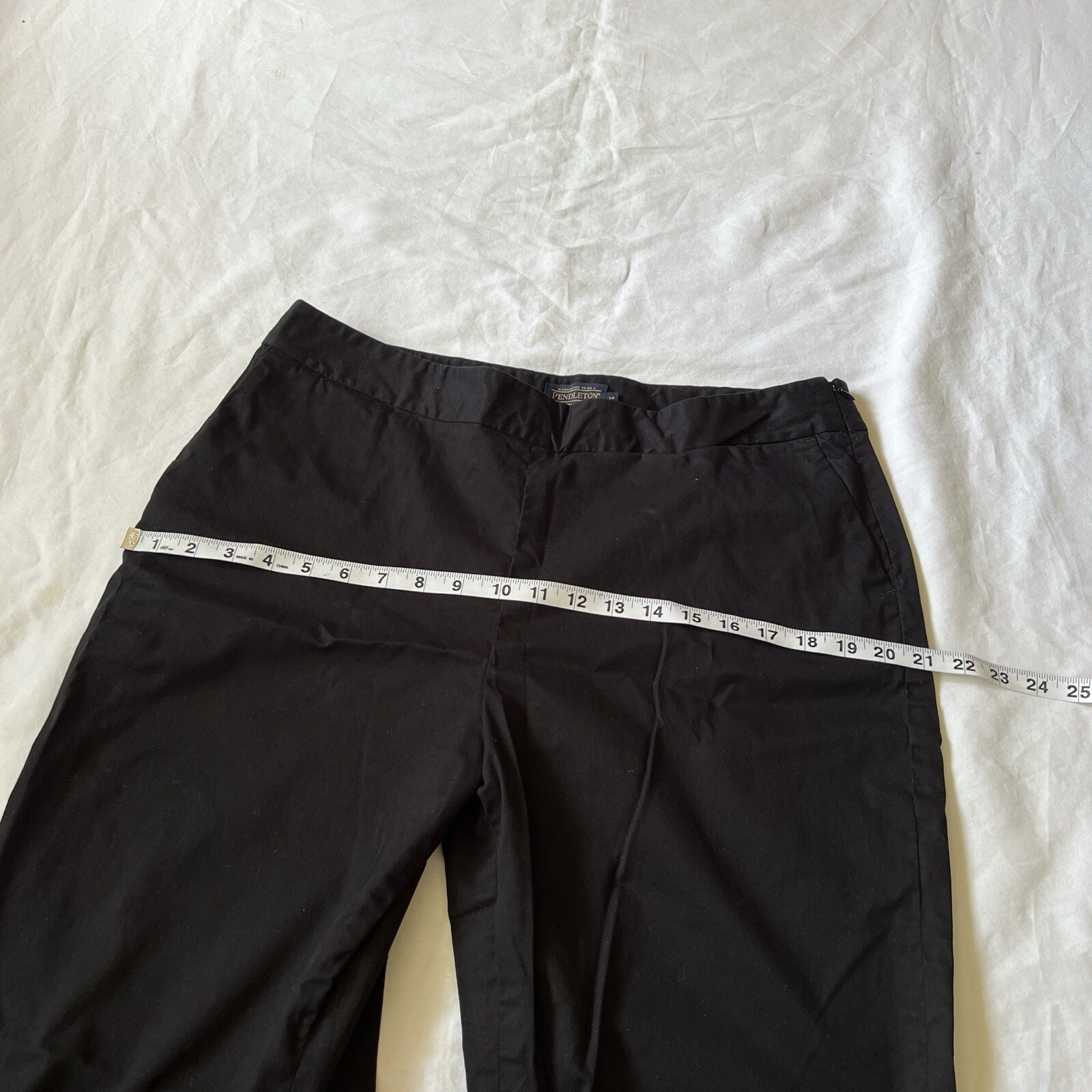 Pendleton Black Straight Leg Stretch Cropped Chin… - image 8