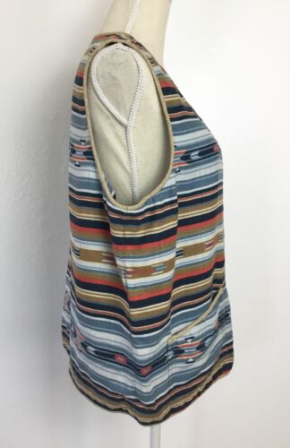 Vintage Jones New York Sport Southwestern Navajo Tribal Aztec Vest Top Shirt - Picture 3 of 8