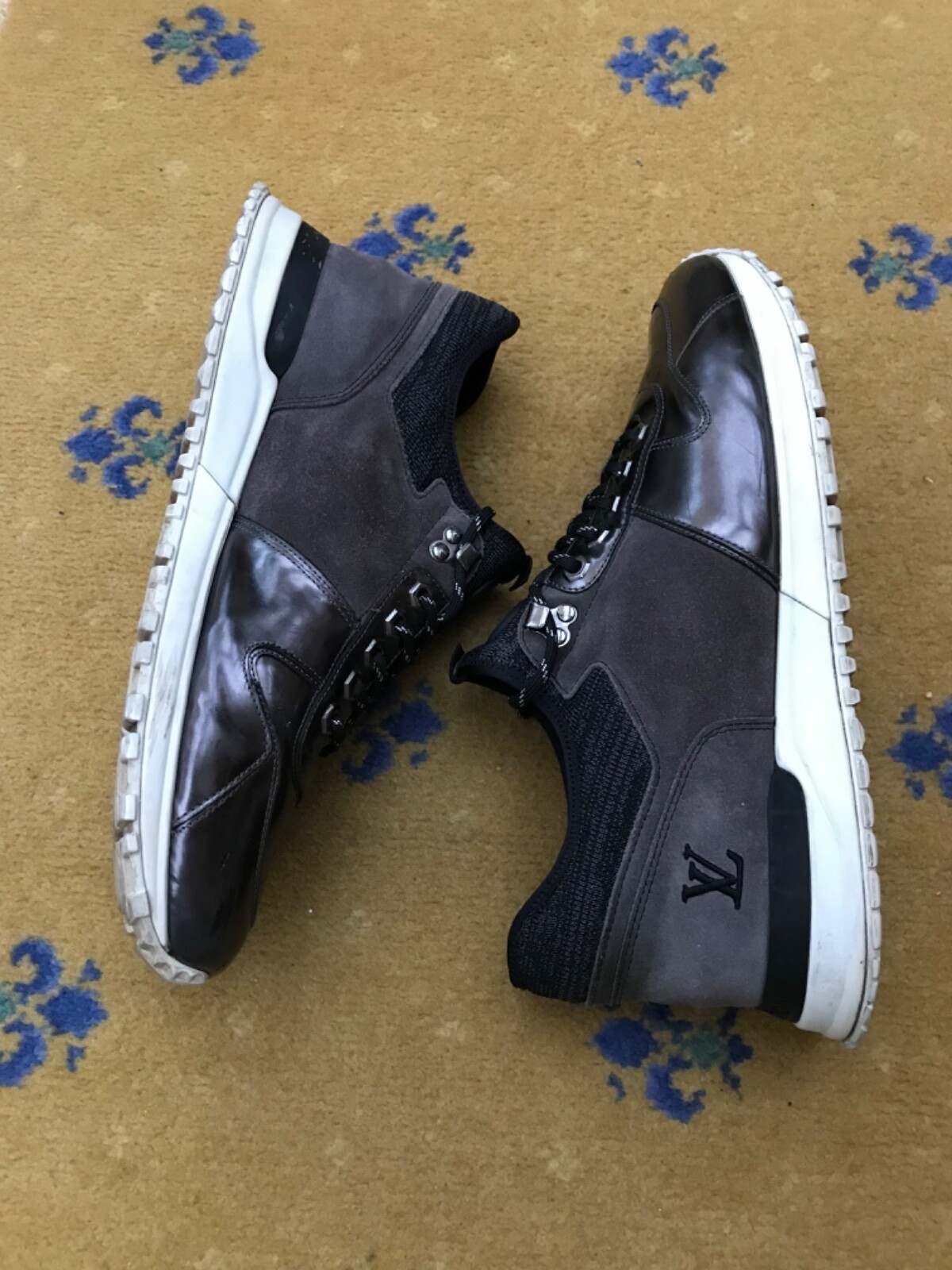 Louis Vuitton Trainers Sneakers Shoes Run Away Suede Leather UK 10 US 11 44 Mens thumbnail 7