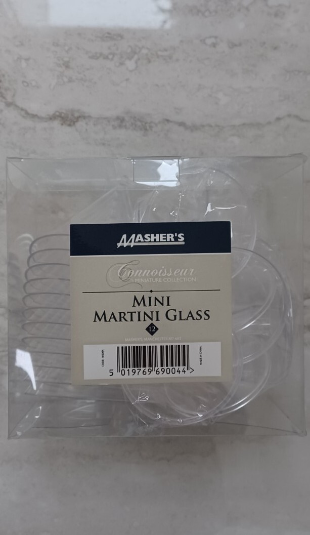 12x Mini Martini Glass, Cocktail Drinking Party Disposable Clear