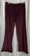 Joyspun Purple Velour Pajama Pants Sz L 12-14 Lounge Sleep Stretch Soft