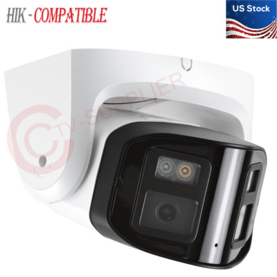 Hitosino Dual Lens 4MP Panoramic ColorVu 180° Dual Lens PoE IP Camera 4mm Lens