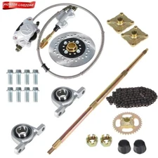 Go Kart Rear Live Axle Kit, Brake Assembly,Sprocket & Hub,Hub Drift Trike new