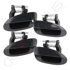 For Altima 02-06 Door Handle Smooth Black Exterior Outside Kit Set Of 4