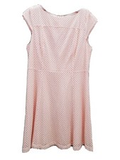 Lark & Ro Sleeveless Dress with Laser Cut Diamond Overlay Peach Size XL