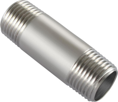 Stainless Steel Pipe Fittings, 1/2'' NPT X 1/2'' NPT Male Threaded, 2'' Length Nipp