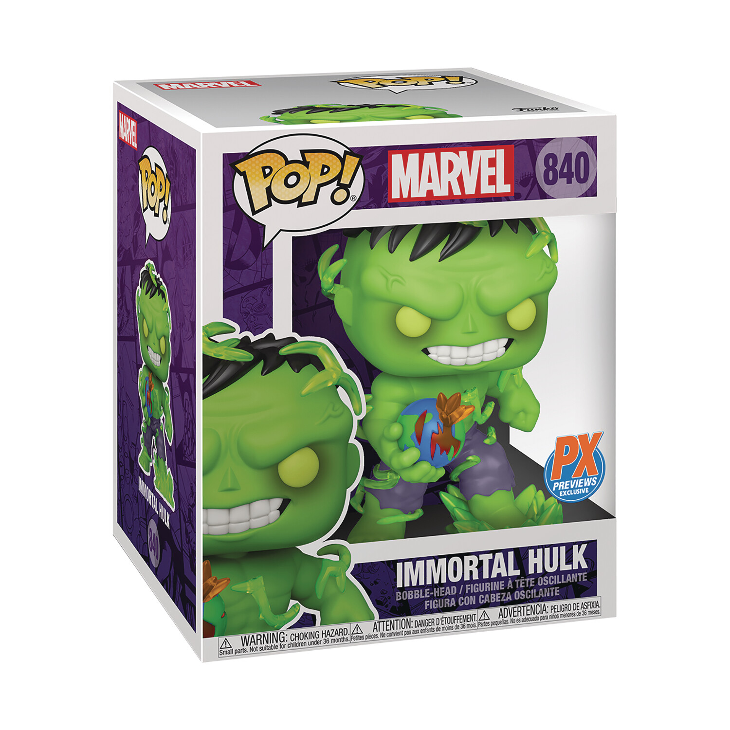 Funko Pop! #840 Super Marvel Heroes Immortal Hulk 6&Quot; Px Exclusive ~New~