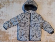New Swiss Tech Dinosaur Puffer Jacket Toddler Various Sizes Gray