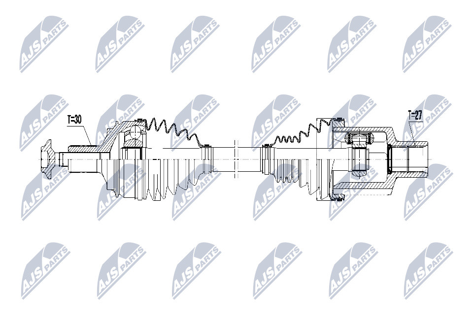 NPW-ME-062 NTY Drive Shaft for MERCEDES-BENZ