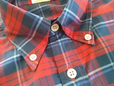 NWOT Brooks Brothers Red Check Supima Button Down 15-32 Milano MSRP $140