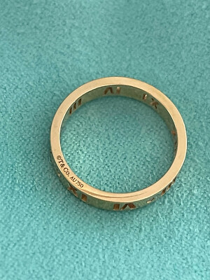 Tiffany & Co. 18K Yellow Gold Pierced Atlas Diamond Band Tiffany & Co. 18K Yellow Gold Pierced Atlas Diamond Band