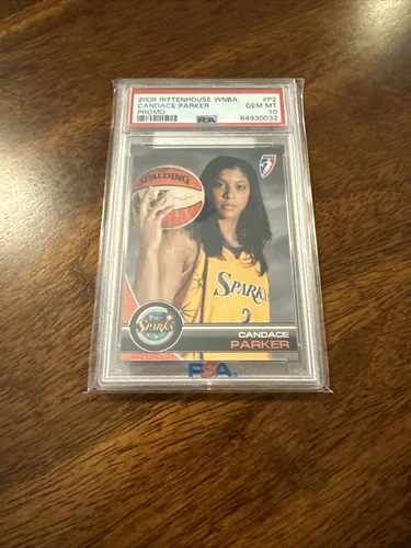 2008 RITTENHOUSE WNBA PROMO RC ROOKIE CANDACE PARKER PSA 10 POP 6 #P2 🏀