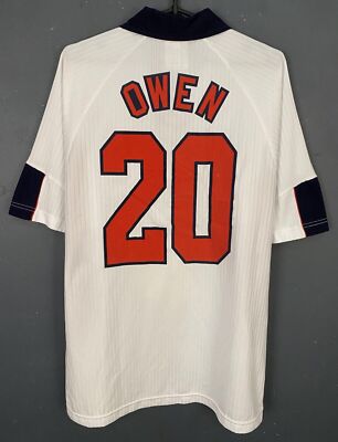 MICHAEL OWEN MENS ENGLAND NATIONAL 1997/1998 SOCCER FOOTBALL SHIRT