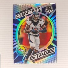 2023 Mosaic, Football, Jerry Jeudy #CS-JJ Center Stage Silver Prizm, Broncos