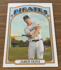 2021 Topps Heritage High Number Baseball Base Rookie #644 Jared Oliva RC