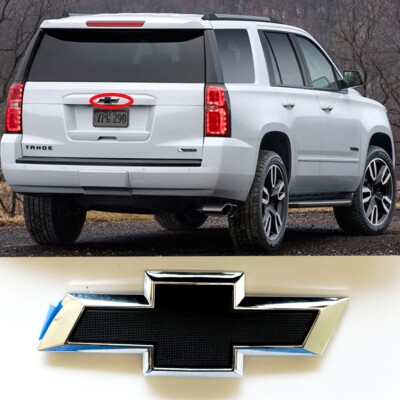 2015-2020 Chevrolet Suburban Tahoe Black Bowtie Emblems 84722856 Rear Tailgate