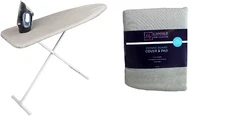 Ironing Board Cover and Pad Set Scorch Resistant Silicone Coating Elastic Edge