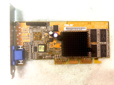  SALE  VINTAGE ASUS AGP-V7100 T NVIDIA GEFORCE2 AGP 32 MB VGA CARD MXB134
