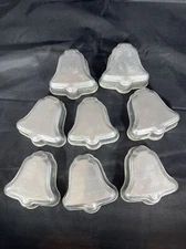 Lot Of 8 Vintage Aluminum Baking Tart Cupcake Tins Christmas Wedding Bell