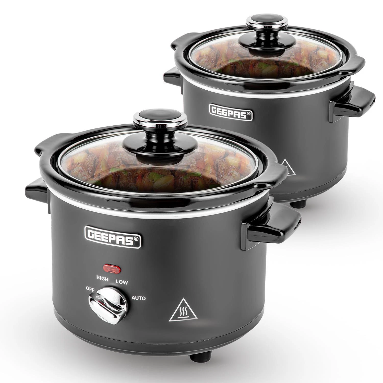Slow Cooker Tempered Glass Lid Removable Ceramic Non-Stick Bowl Chalkboard