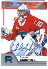 CHARLIE LINDGREN 2020-21 UPPER DECK AHL HOCKEY AUTO