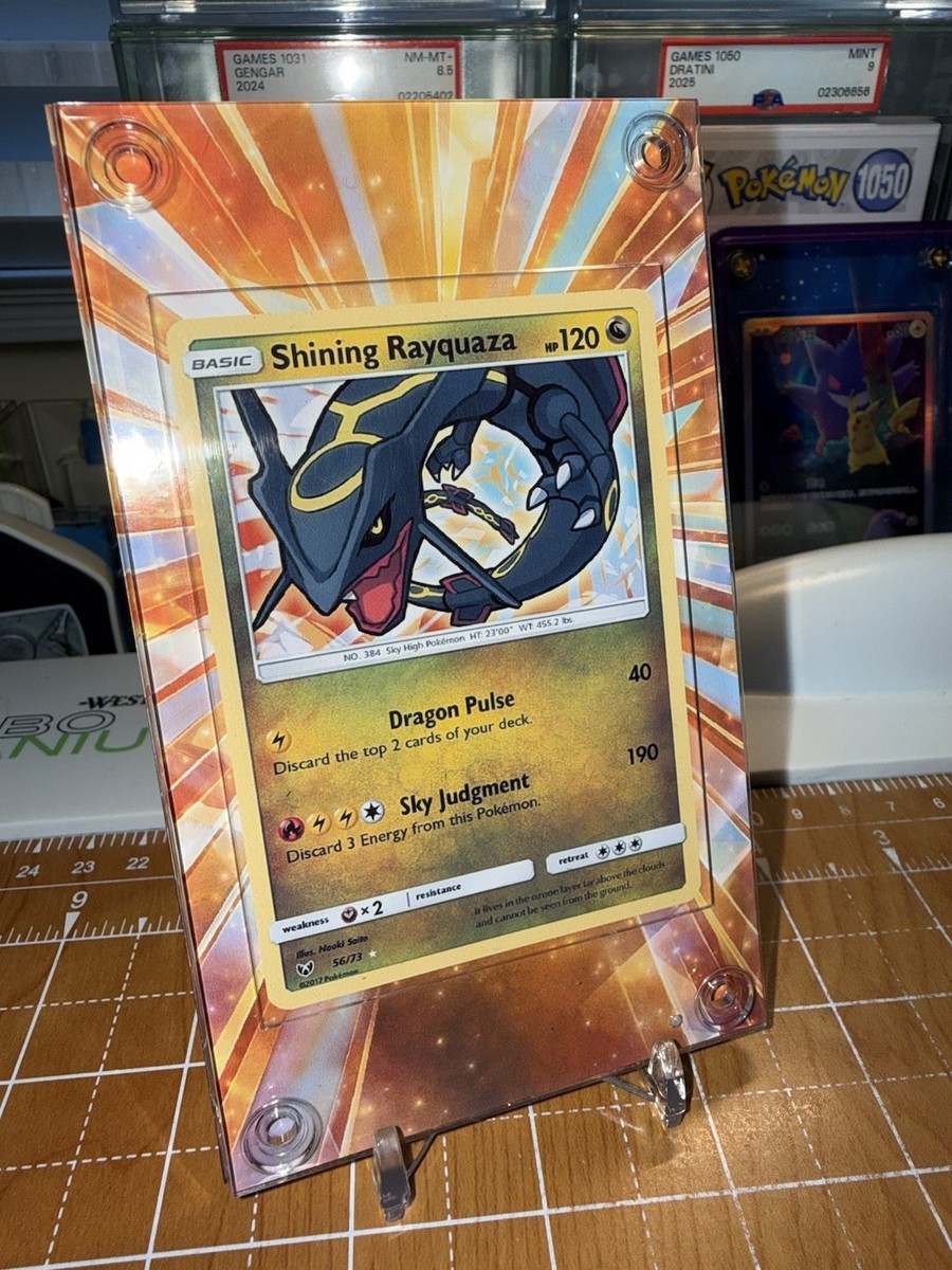 Shining Rayquaza Rare 56/73 Pokemon SM Shining Legends Extended