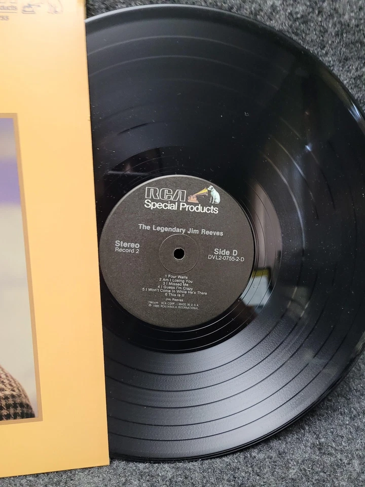 Vintage Jim Reeves Vinyl 2xLP The Legendary RCA Heartland Country 1986 Album - Image 4 of 4