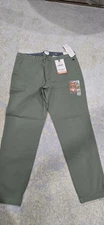 Dockers Men's Jogger Pants Slim Tapered Fit Smart 360 Flex Olive Green 38*32