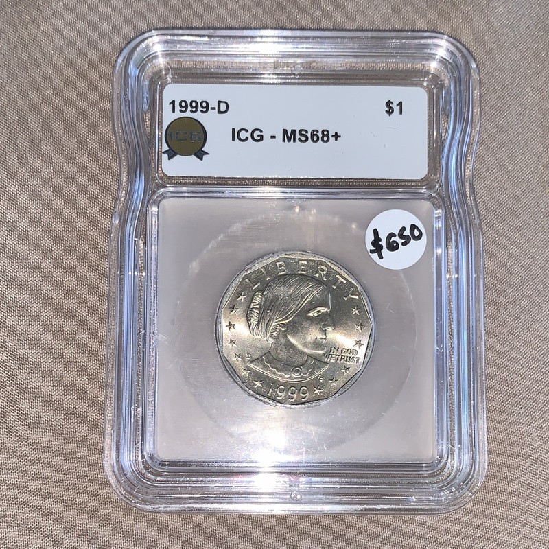 1999-D Susan B Anthony $1 Dollar Coin Denver Business Strike ICG MS68+