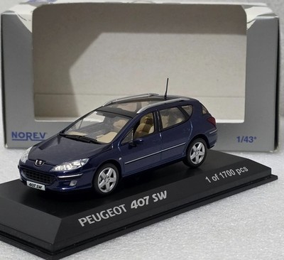 Peugeot 407 SW 2005 Blue 1:43 Norev 474750 EXTREMELY RARE 1 of